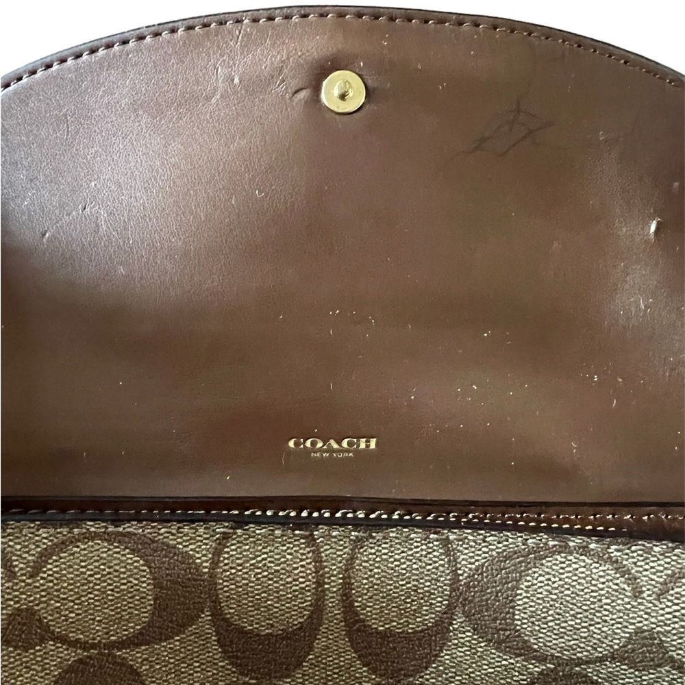 Coach Brown Signature Wallet - Picture 3 of 9
